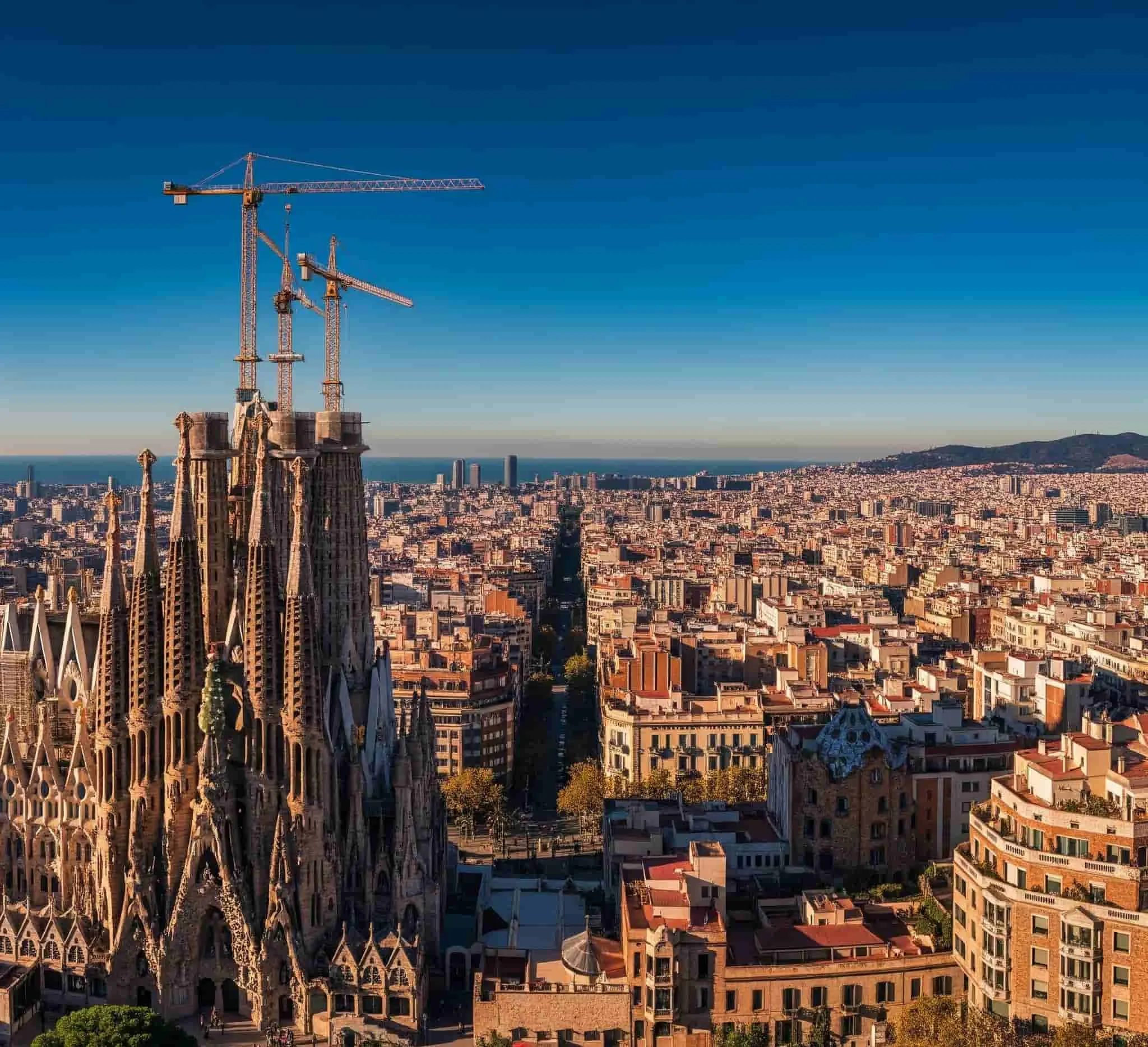 Vista hacia el centro de Barcelona